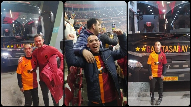 Özel gereksinimli gencin Galatasaray maçını tribünden izleme hayali gerçekleşti
