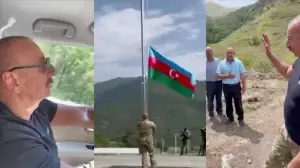 Aliyev Ermenistan işgalinden kurtarılan Laçın ve Kelbecer'i ziyaret etti