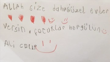 Amasya'dan deprem bölgesine oyuncak gönderen çocukların notları duygulandırdı