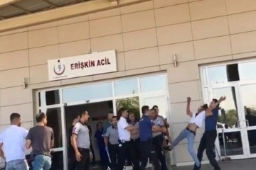 Hastane güvenlik görevlisine tekmeli saldırı