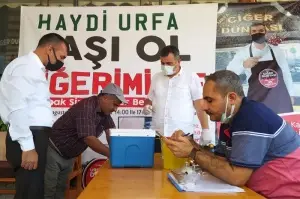Şanlıurfa'da 'Aşı ol ciğerimi ye' kampanyası