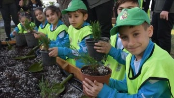 Trabzon'da öğrenciler orman ekosistemini okulunda öğreniyor
